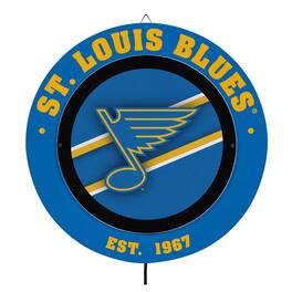 Evergreen Enterprises - St. Louis Blues 15" LED Round Metal Lit Wall Sign - Multicolor