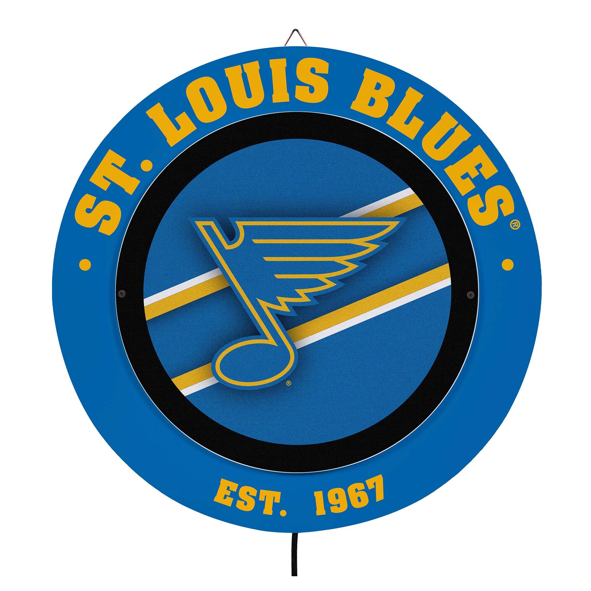 St. Louis Blues 15" LED Round Metal Lit Wall Sign