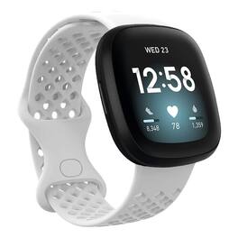 StrapsCo - Endurance Band Silicone Rubber Watch Strap For Fitbit Versa 4 (Short-Medium) - White
