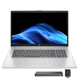 HP - 17.3" FHD Laptop,Intel Core i7 1355U,32GB RAM,2TB SSD+1TB Dock Set,Intel Iris Xe Graphics,Win 11 Pro - Silver