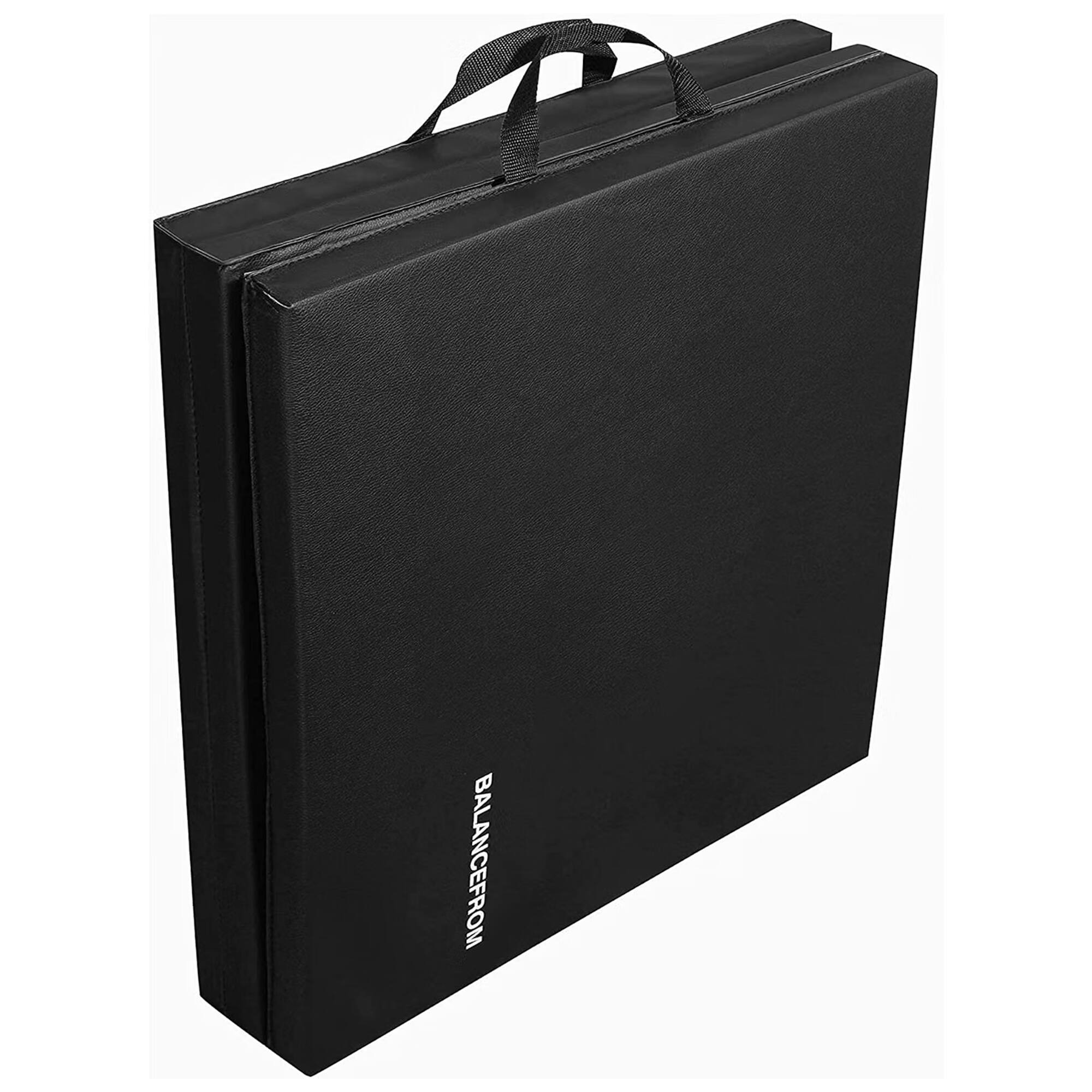 Alt View 6. BalanceFrom Fitness - BalanceFrom Fitness GoGym 6'x2'x1.5" Folding 3 Panel Exercise Gym Mat, Black - Black.