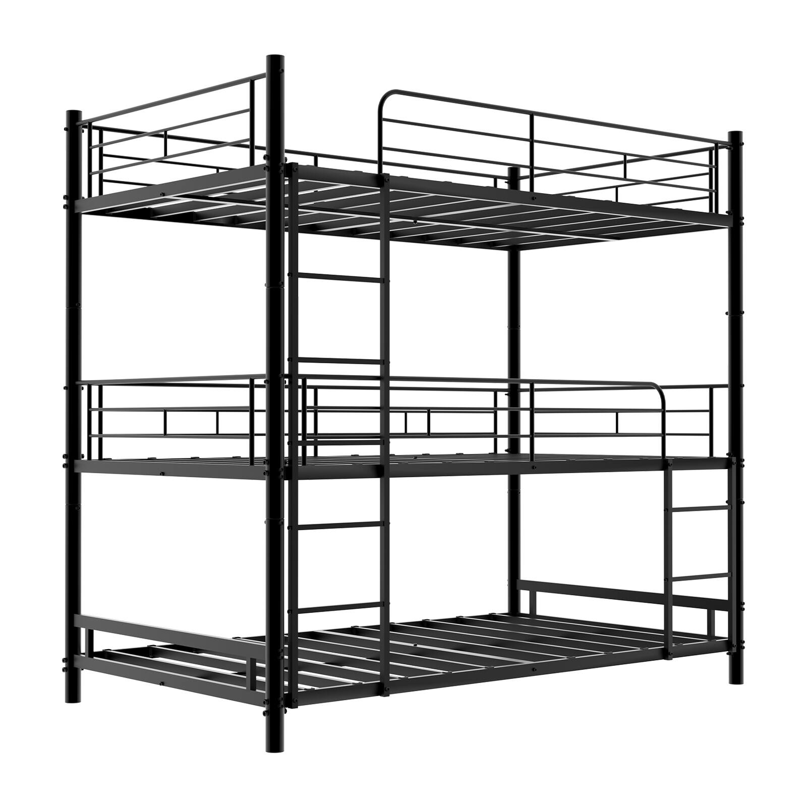 Alt View 10. Loheer - Loheer Twin Size Black Iron Bed Frame Heavy Duty Metal Base Noise Free Sturdy Steel Support for Small Spaces - Black.