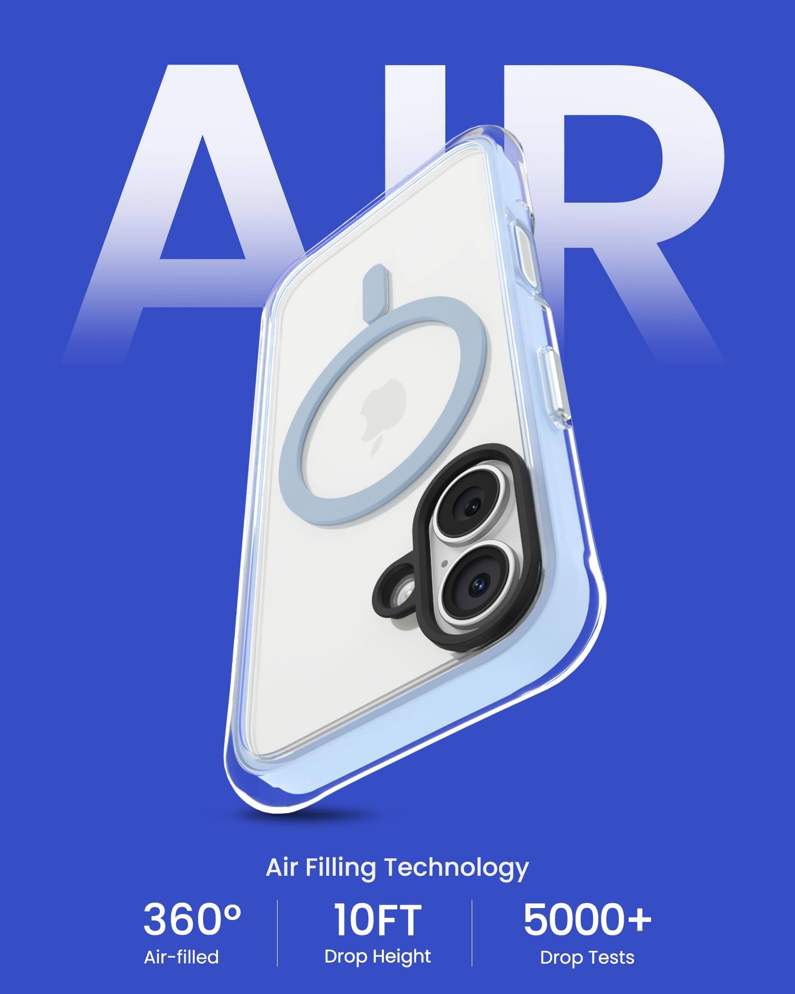 AIR  
Air Filling Technology  
360° Air-filled  
10FT Drop Height  
5000+ Drop Tests