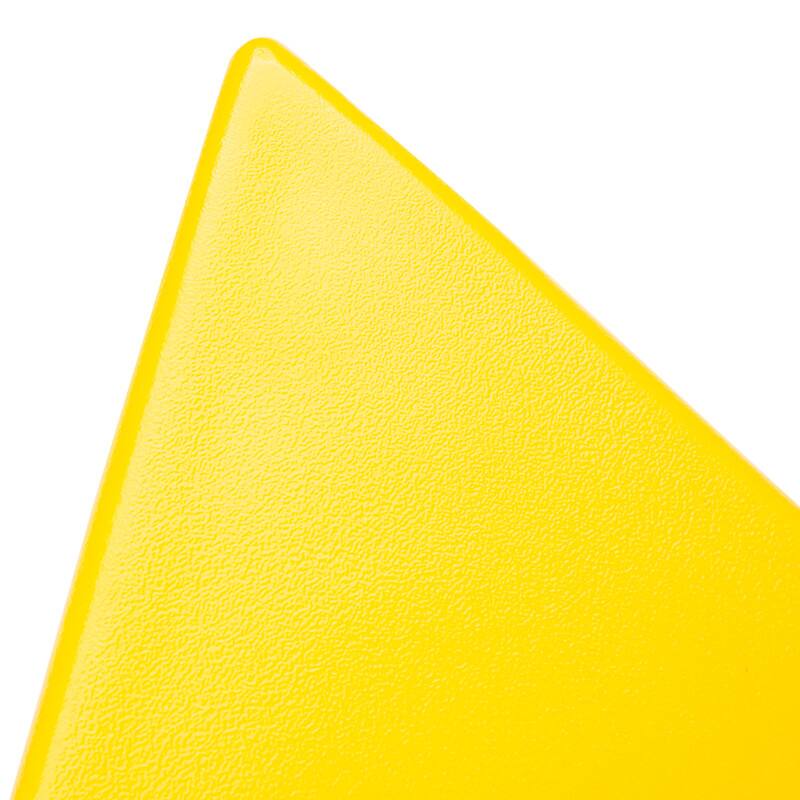 Alt View 4. LeisureMod - Randolph 15.75" Stackable Side Table, Weather-Resistant Triangular Plastic Accent End Table for Living Room or Backyard - Yellow.