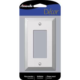 AMERELLE - Century Polished 1 gang Stamped Steel Decorator Wall Plate 1 pk - Chrome