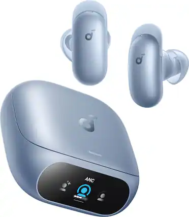 Front. Anker - Anker - Soundcore Liberty 5 Pro Noise Cancelling Earbuds - Blue with Guinness World Records-Certified Call Quality - Blue.