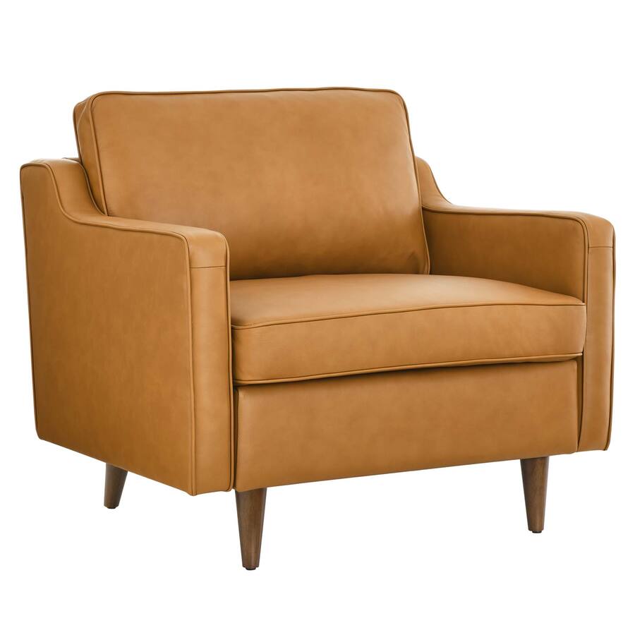 Impart Impart Genuine Leather Armchair by Modway Brown EEI-5555 - Best Buy