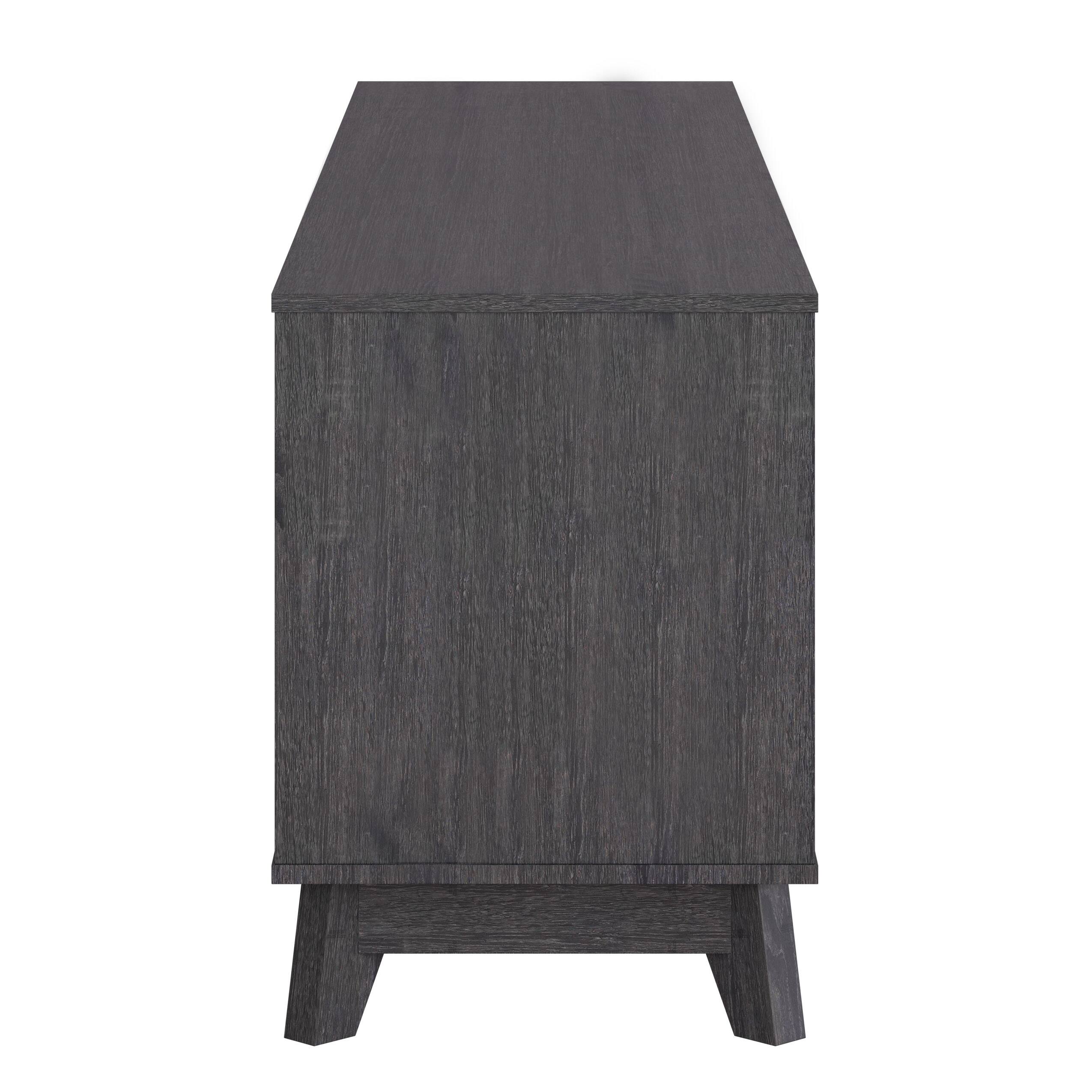 Alt View 1. CorLiving - Hollywood Collection TV Stand with Open and Closed Shelves for Most TVs up to 85" - Dark Gray.
