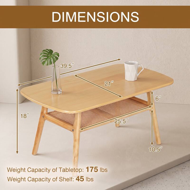 DIMENSIONS
39.5"
21"
6"
18"
25.5"
10.5"

Weight Capacity of Tabletop: 175 lbs
Weight Capacity of Shelf: 45 lbs