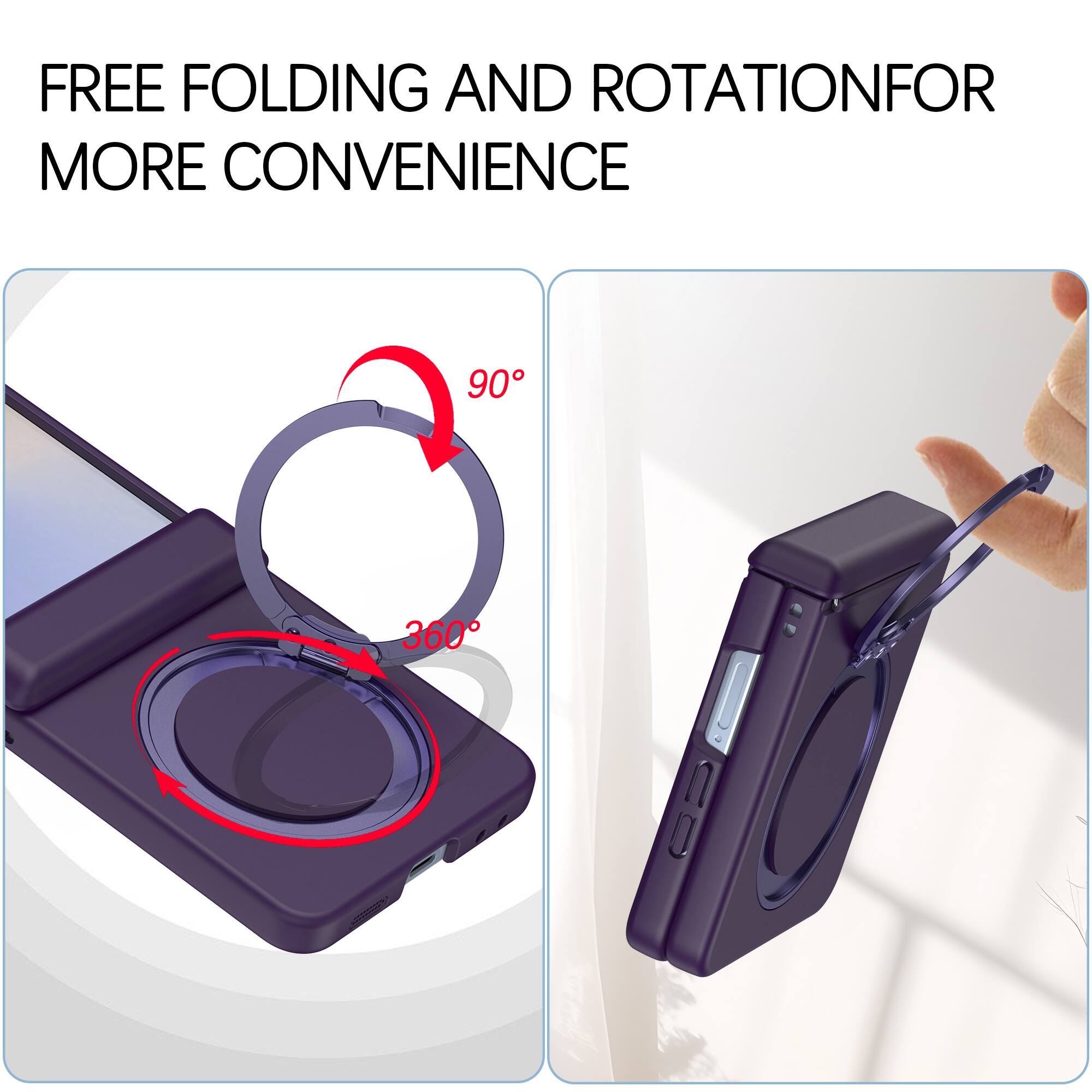 FREE FOLDING AND ROTATION FOR MORE CONVENIENCE

90°

360°