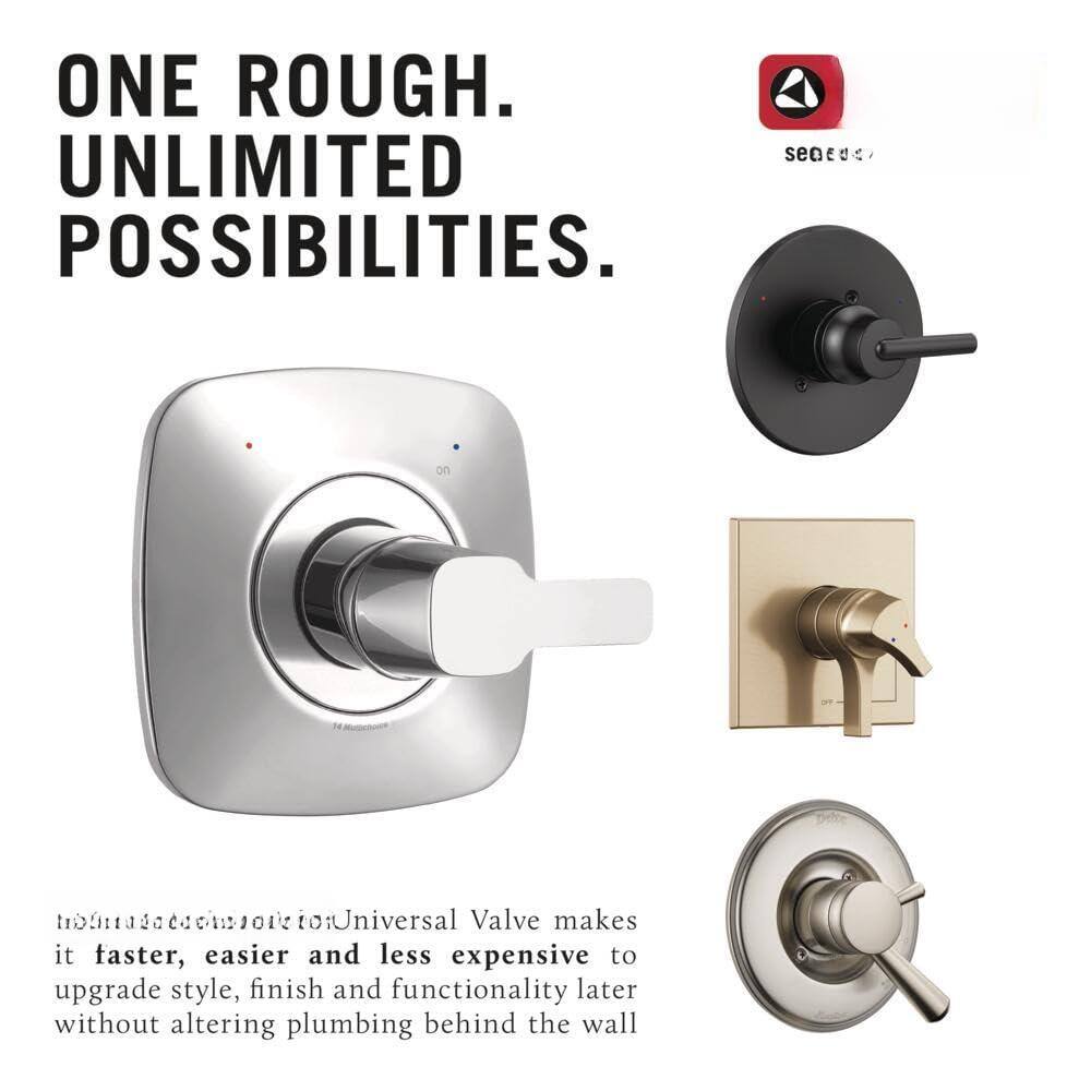 ONE ROUGH.  
UNLIMITED POSSIBILITIES.

Universal Valve makes it faster, easier and less expensive to upgrade style, finish and functionality later without altering plumbing behind the wall.