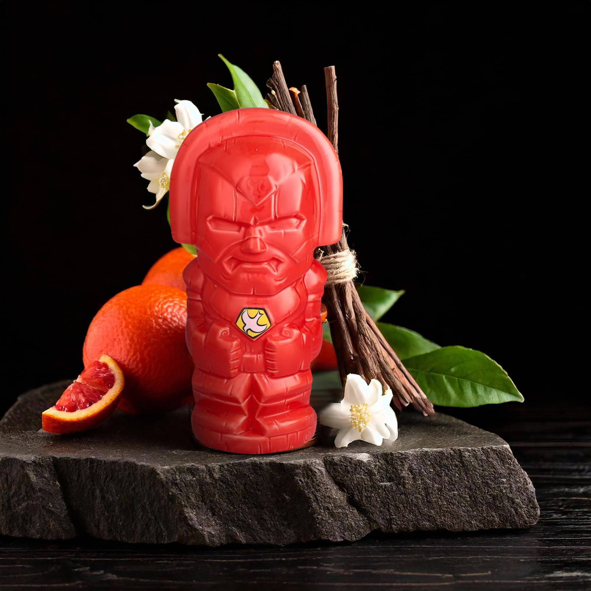 Alt View 10. DC Comics - Geeki Tikis The Suicide Squad Peacemaker 12 Ounce Ceramic Mug - Red.