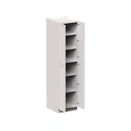 Boyel Living - 24-in W x 96-in H x 27-in D Shaker RTA Kitchen Pantry Cabinet with Soft-Close Doors - Glacier White