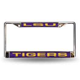 Rico Industries - Louisiana State LSU Tigers Chrome Metal Laser Cut License Plate Frame - Multi