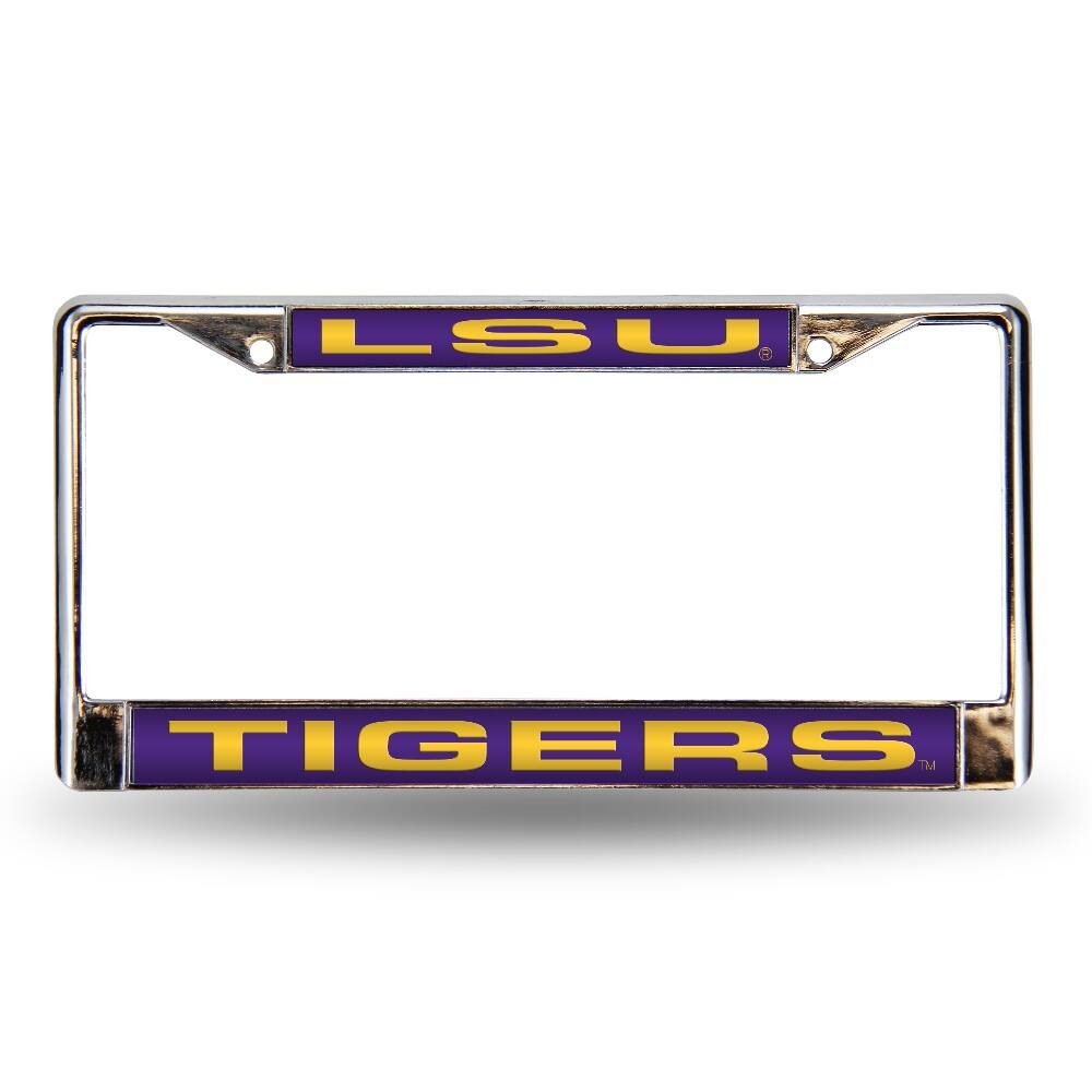Louisiana State LSU Tigers Chrome Metal Laser Cut License Plate Frame