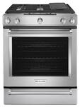 KitchenAid - 6.5 Cu. Ft. Self-Cleaning Slide-In Gas Convection Range - Stainless Steel
