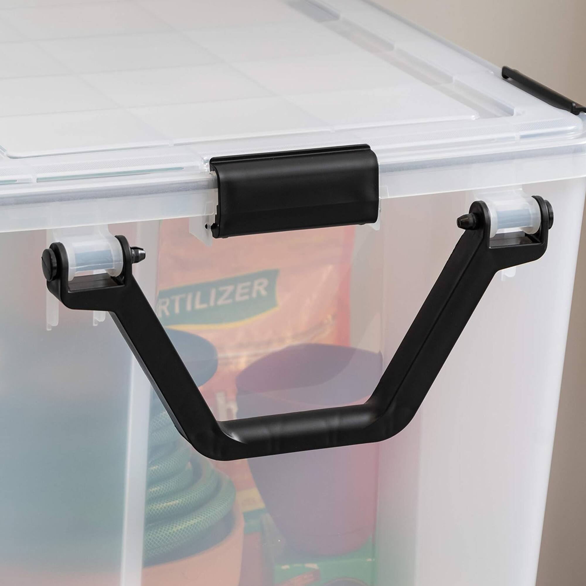 Alt View 4. IRIS USA - IRIS USA 103 Qt Storage Bins Plastic Gasket Box with Tight Latching Lids, 2 Pack - Clear.