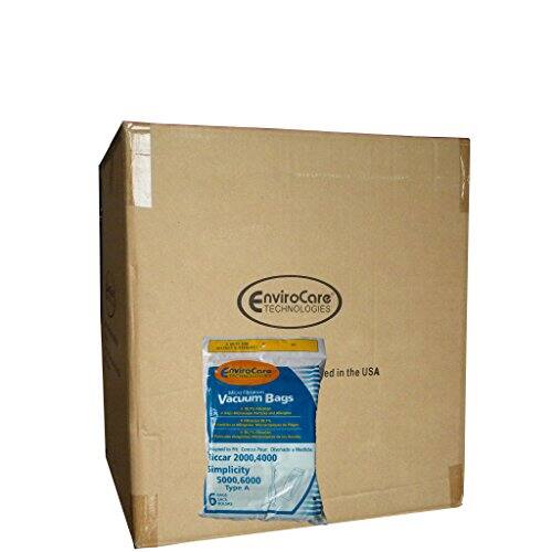 EnviroCare TECHNOLOGIES  
Vacuum Bags  
Made in the USA  
iccar 2000, 4000  
Simplicity 5000, 6000  
Type A  
6