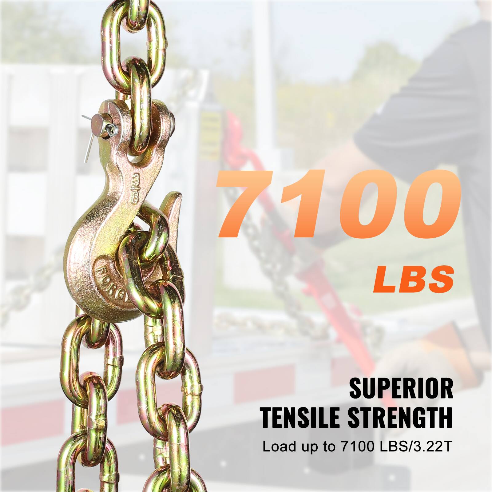 7100 LBS  
SUPERIOR TENSILE STRENGTH  
Load up to 7100 LBS/3.22T