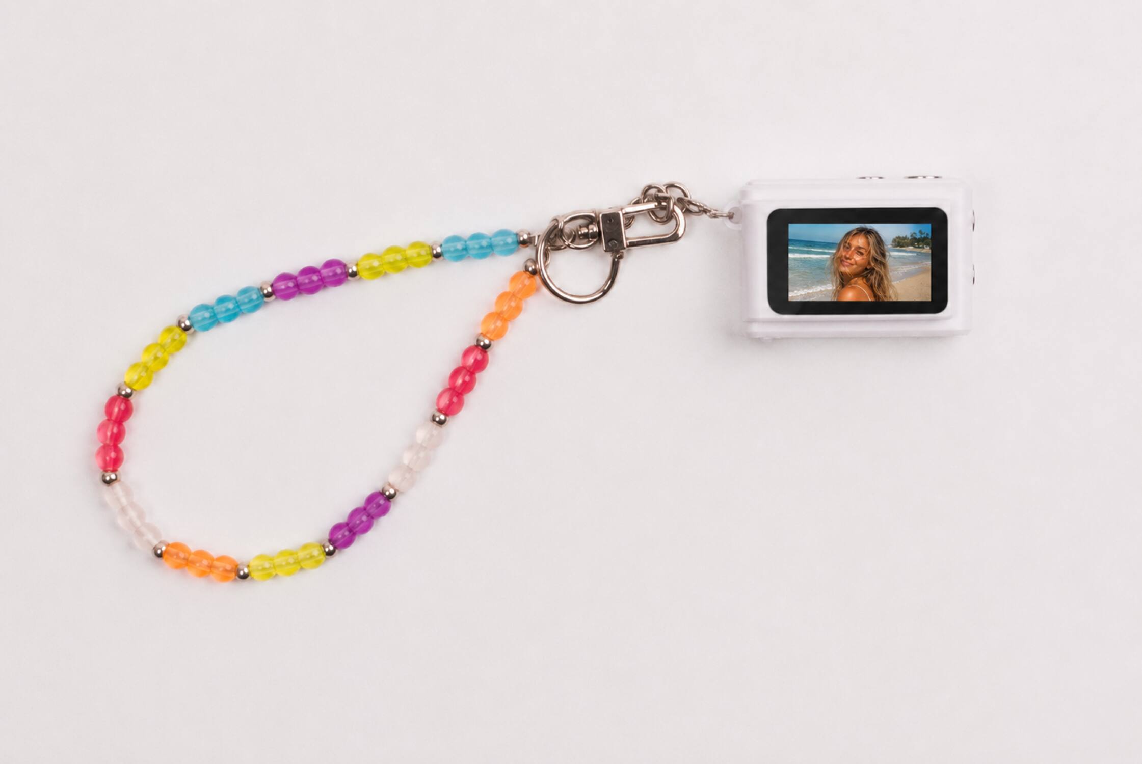 Alt View 3. Posh Tech - Mini Digital Camera with Beaded Lanyard.