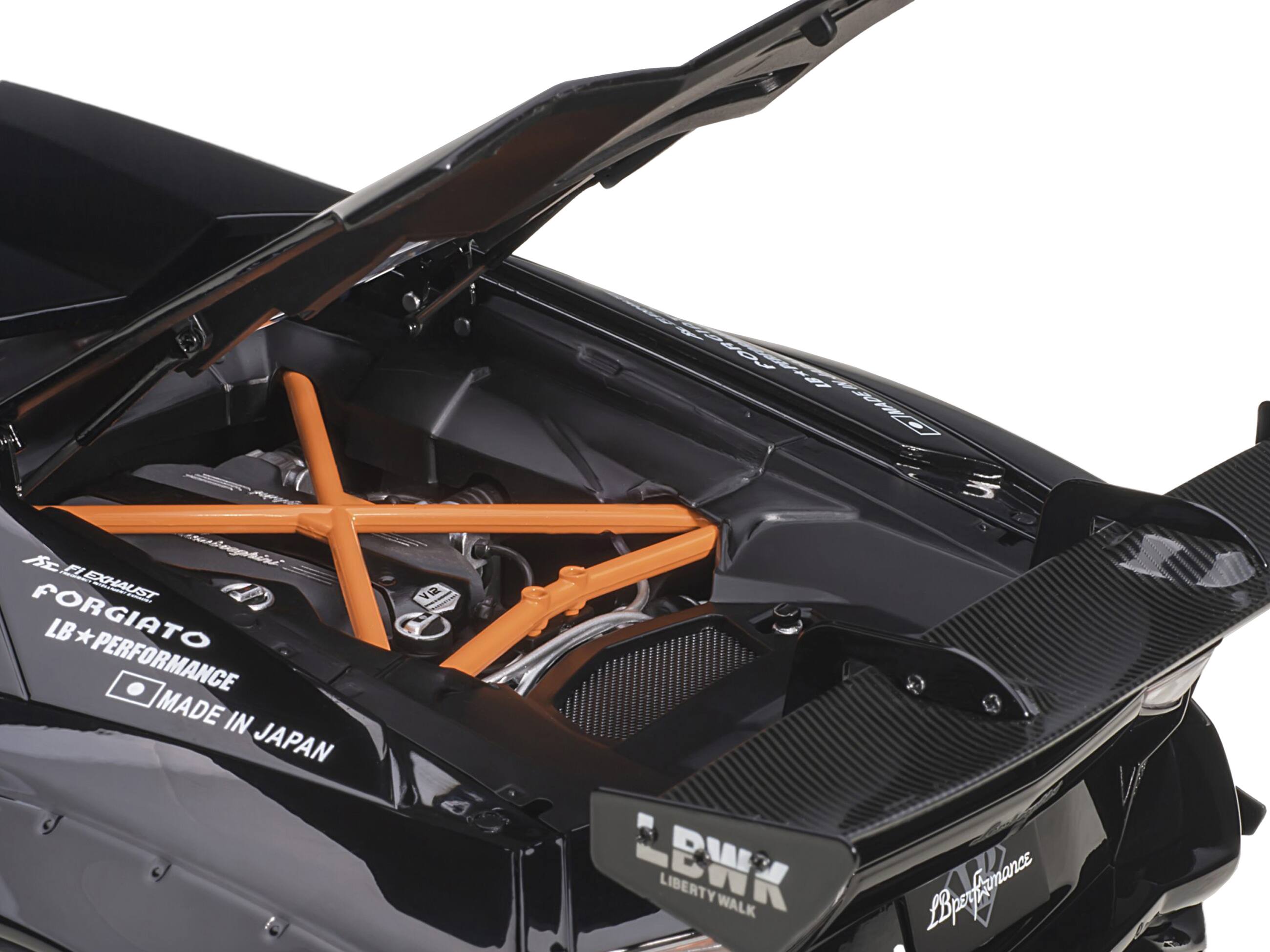 Sure, here is the corrected and grouped text from the image:

- Sc E iingt
- EXHAUST
- FORGIATO
- LB PERFORMANCE
- MADE IN JAPAN
- LBWK
- LIBERTY WALK
- LB Performance