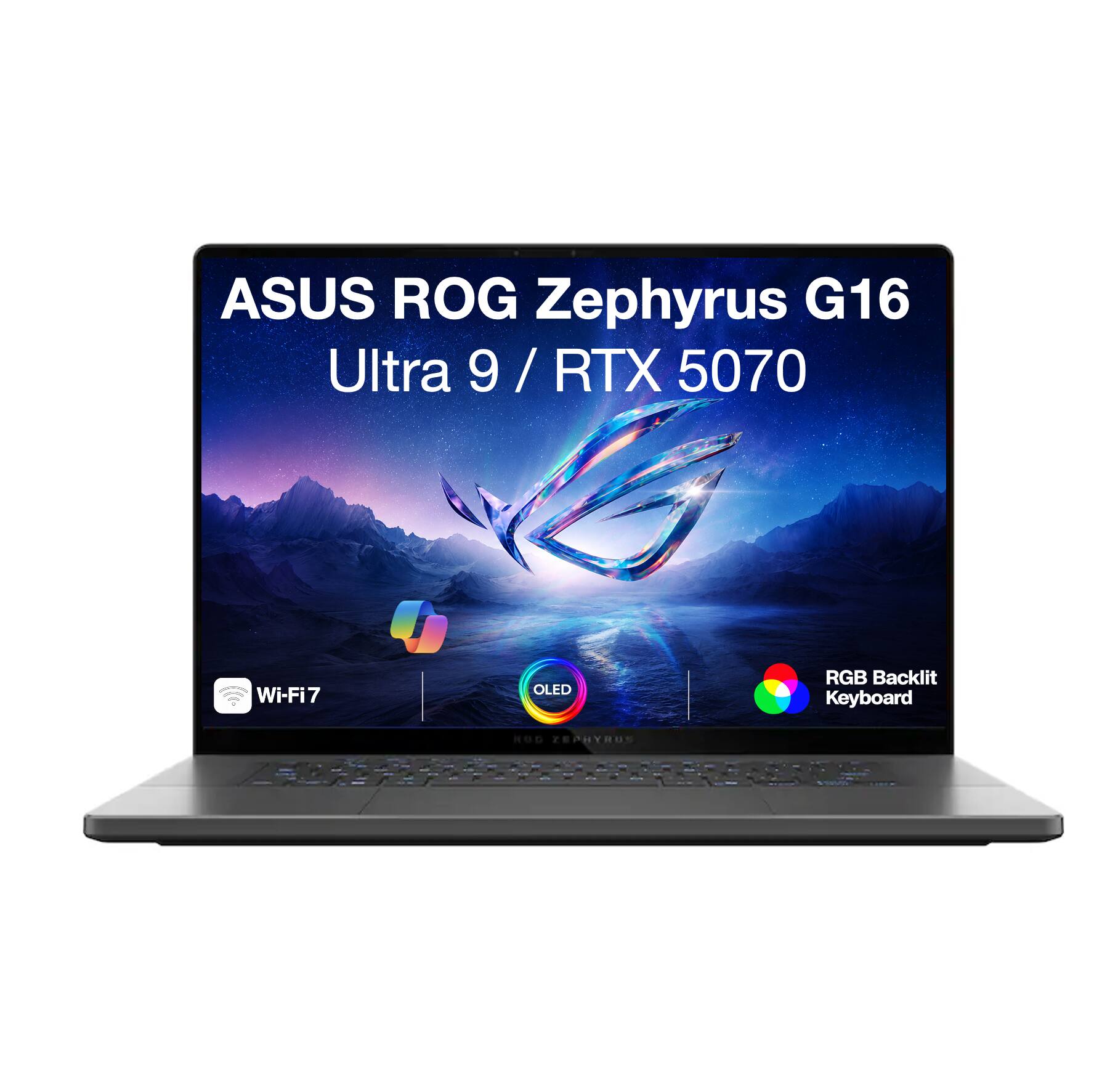 ASUS ROG Zephyrus G16 Ultra 9 / RTX 5070 Wi-Fi7 OLED RGB Backlit Keyboard
