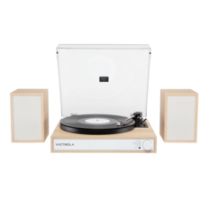 Front. Victrola - Victrola Harmony Bluetooth Turntable System with Speakers - Natural.