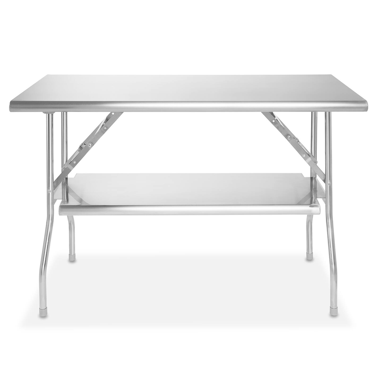 Alt View 1. GRIDMANN - NSF Stainless Steel Folding Tables - Silver.