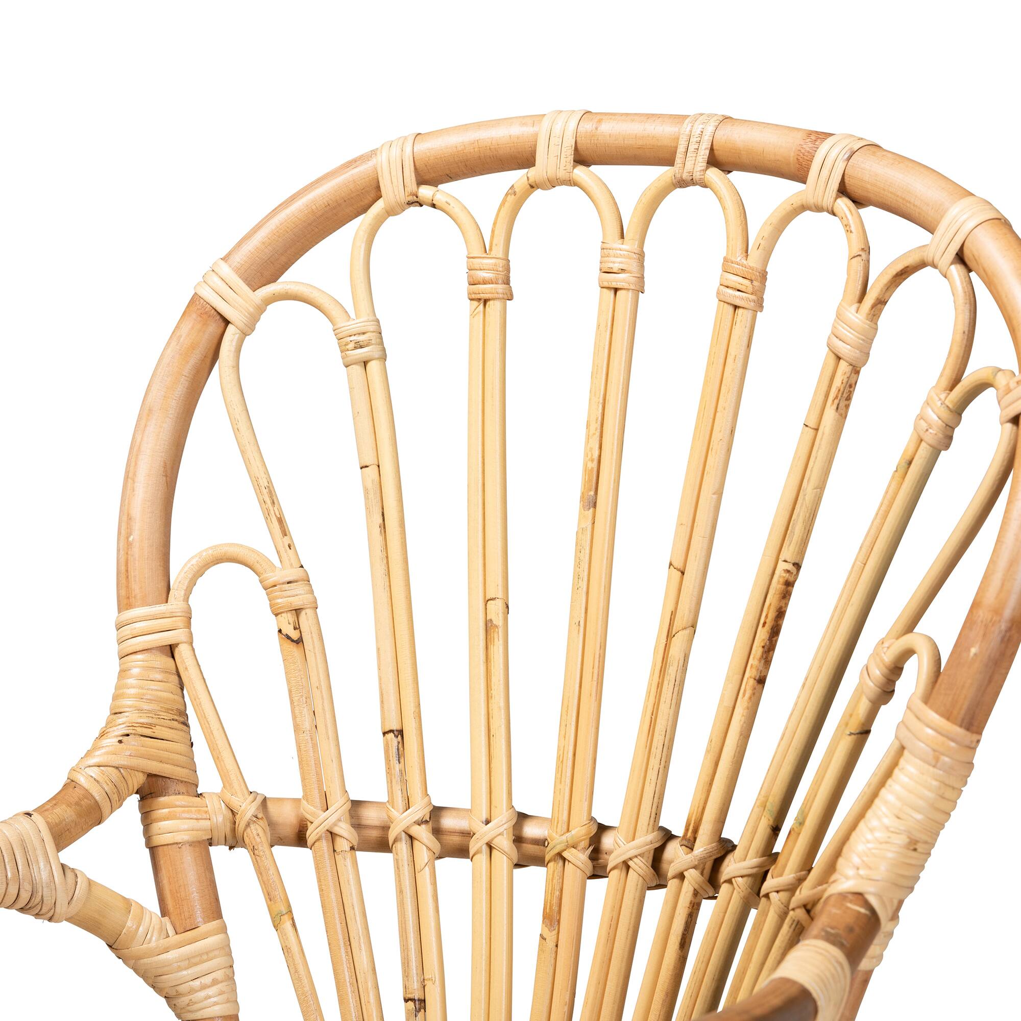 Alt View 1. bali & pari - Sheraton Modern and Contemporary Natural Finished Rattan Dining Chair - Natural.