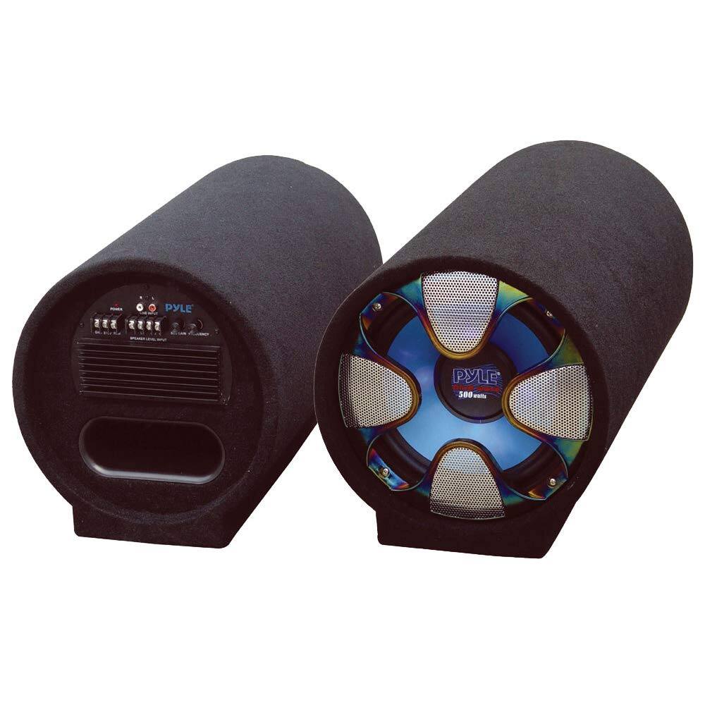 Pyle - 8-Inch Carpeted Subwoofer Tube Speaker - 250 - Black