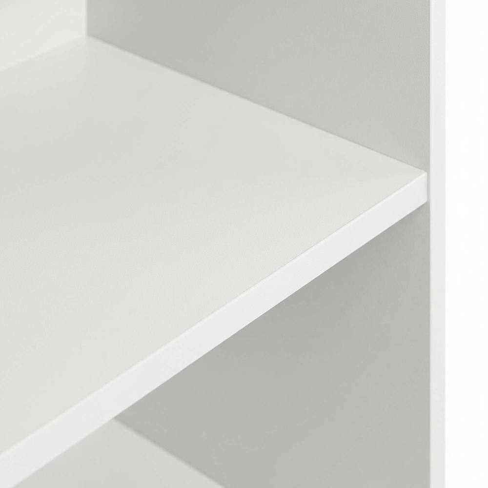 Alt View 1. FurniFact - Engineered Wood bookcase with open shelving for home storage - White.