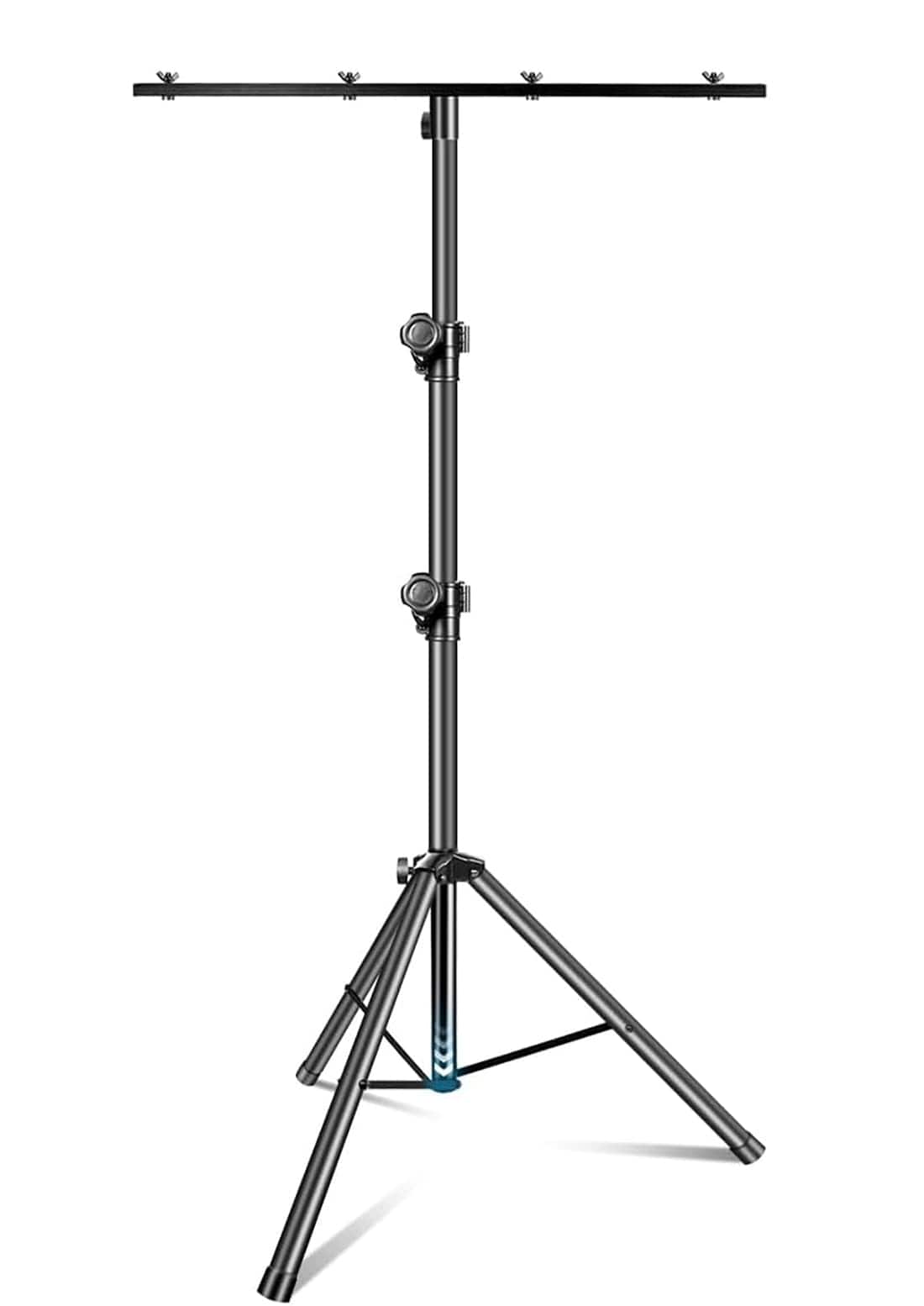 FINEAK - 49-114in Adjustable T-Bar DJ Light Tripod Stand - Heavy Duty Portable for Stage Bar Par Light - Black