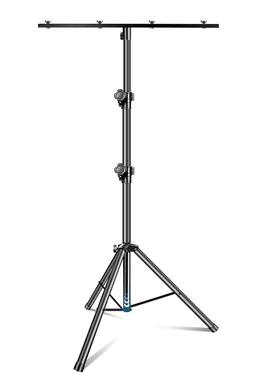 FINEAK - 49-114in Adjustable T-Bar DJ Light Tripod Stand - Heavy Duty Portable for Stage Bar Par Light - Black
