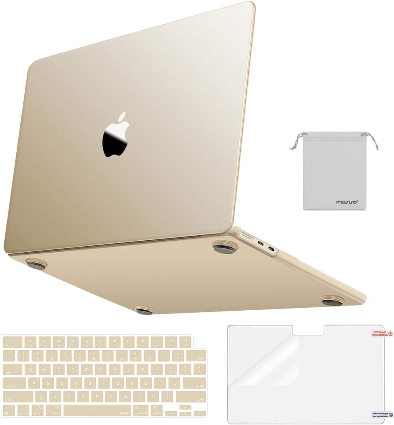 mosiso - 4-in-1 Hard Shell Case Kit for 15-inch MacBook Air (A3448 A3241 A3114 A2941) - Starlight Clear price history on PriceWatchPro