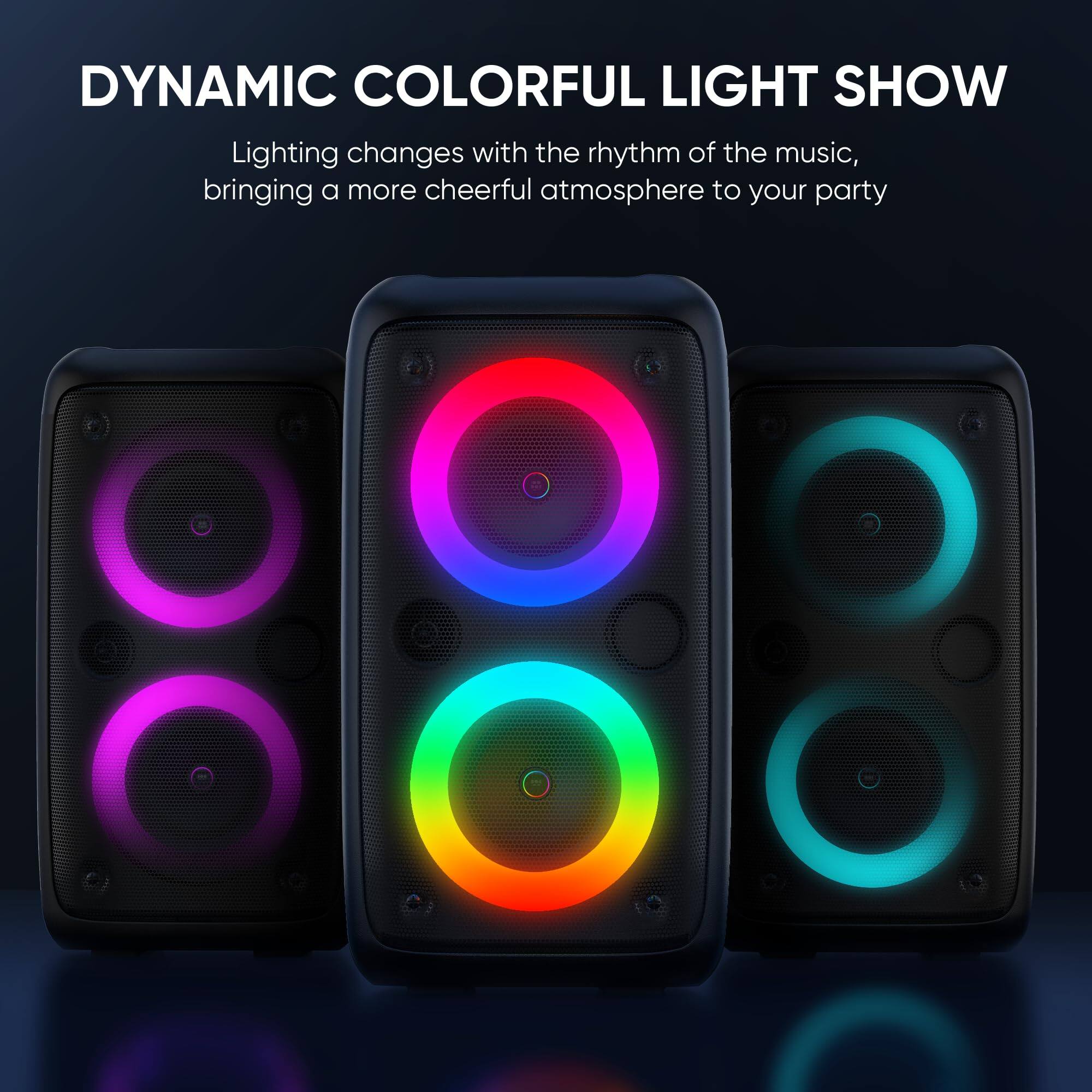 DYNAMIC COLORFUL LIGHT SHOW

Lighting changes with the rhythm of the music, bringing a more cheerful atmosphere to your party