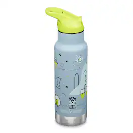 Klean Kanteen - 12oz Classic Kid's Insulated Water Bottle w/ Flip Seal Sport Cap - Leakproof - Launch Plan