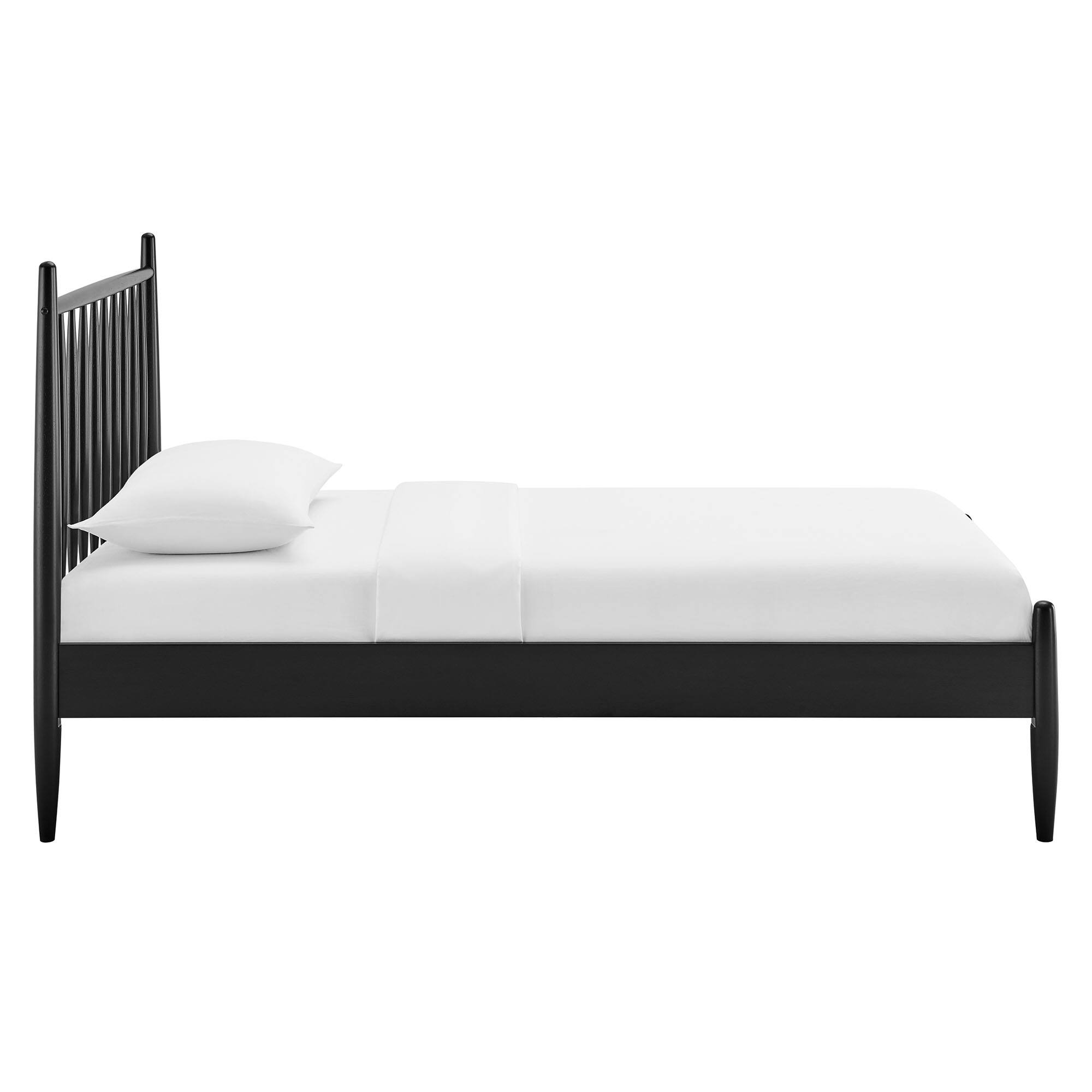 Alt View 3. Modway - Zane Size Spindle Bed by Modway - Black.