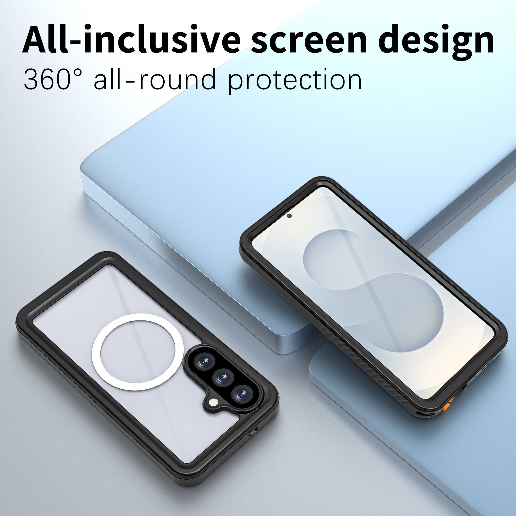 All-inclusive screen design  
360° all-round protection