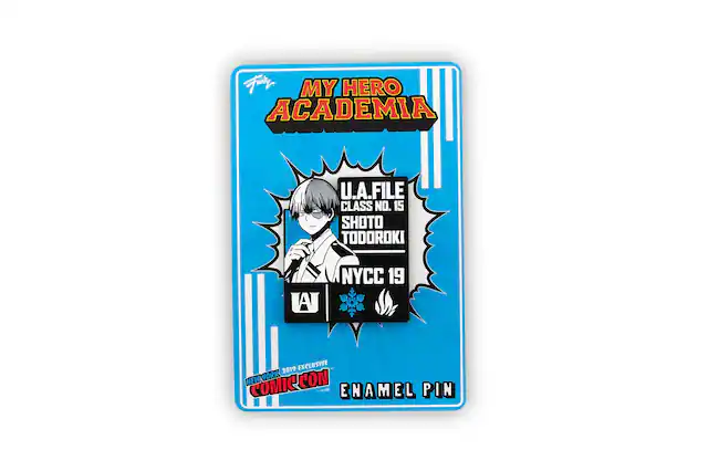 My Hero Academia U.A. File Class No. 15 Shoto Todoroki W NYCC 19 2019 Exclusive New York Comic Con Enamel Pin