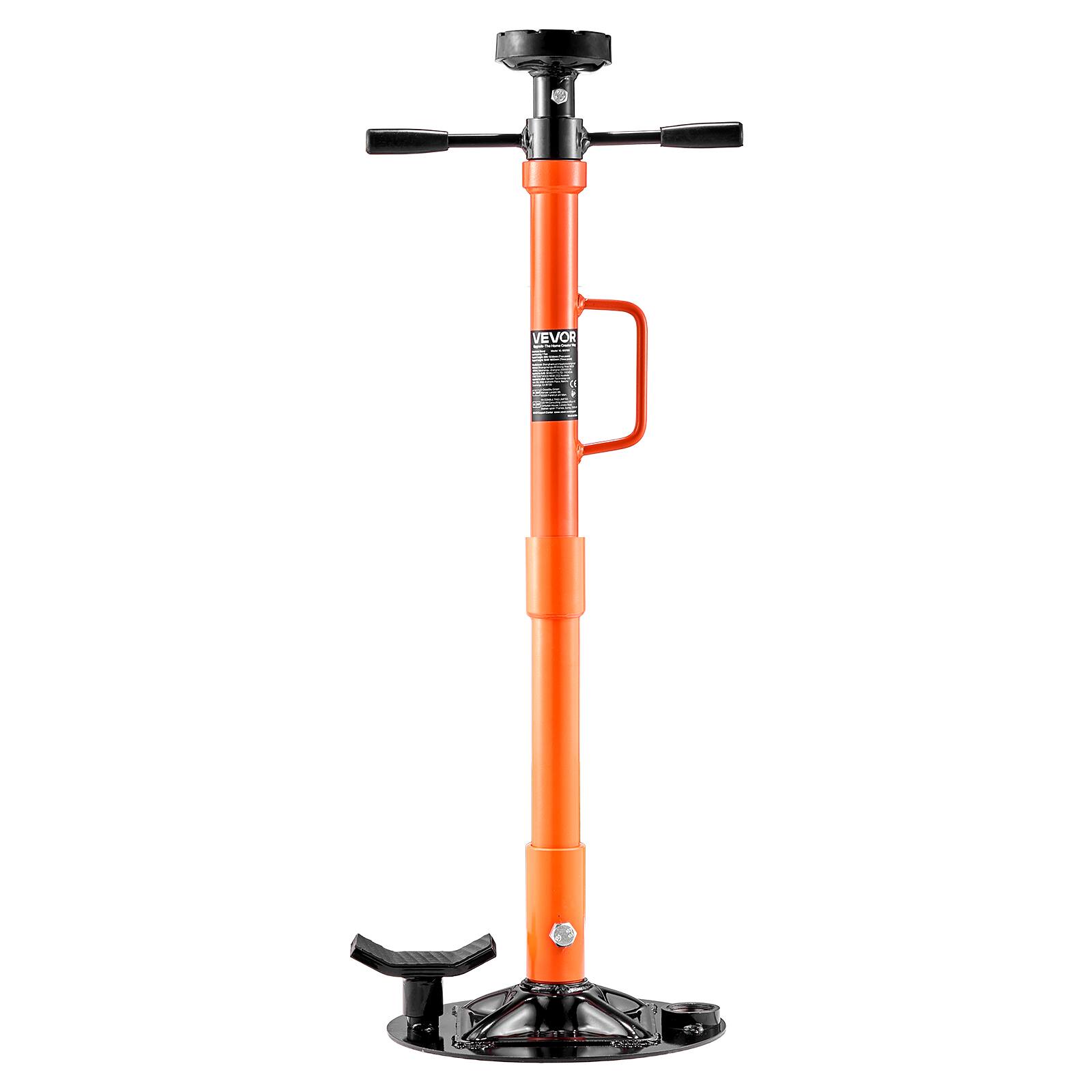 Alt View 5. VEVOR - Underhoist Support Stand, 1 Ton (2204 lbs) Capacity Under Hoist Jack Stand with Handle, Adjustable Height - Orange, Black.
