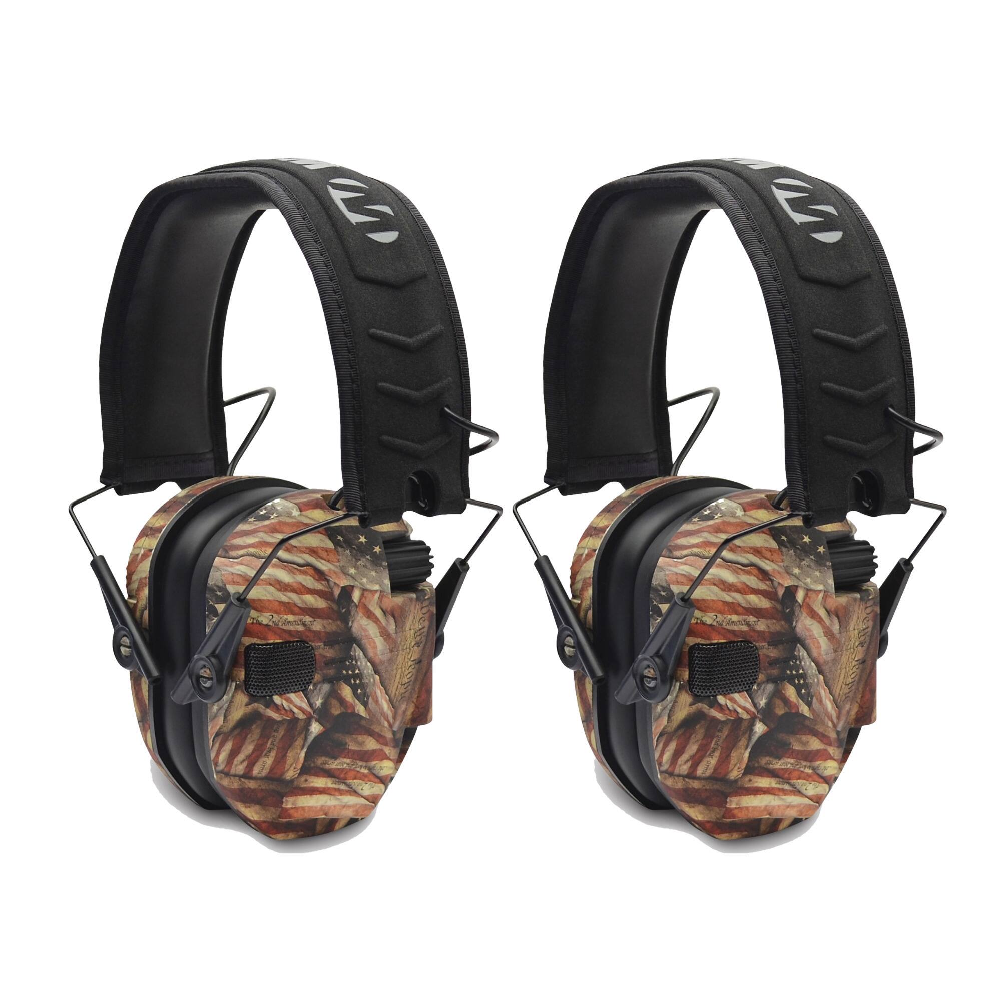 Walkers - Walker's Razor Slim Electronic Shooting Muffs 2-Pack (USA 2nd Amendment) - Camouflage