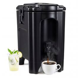 Costway - 4.4 Gal Insulated Beverage Dispenser with Ergonomic Handles & Drip-Proof Faucet - Black