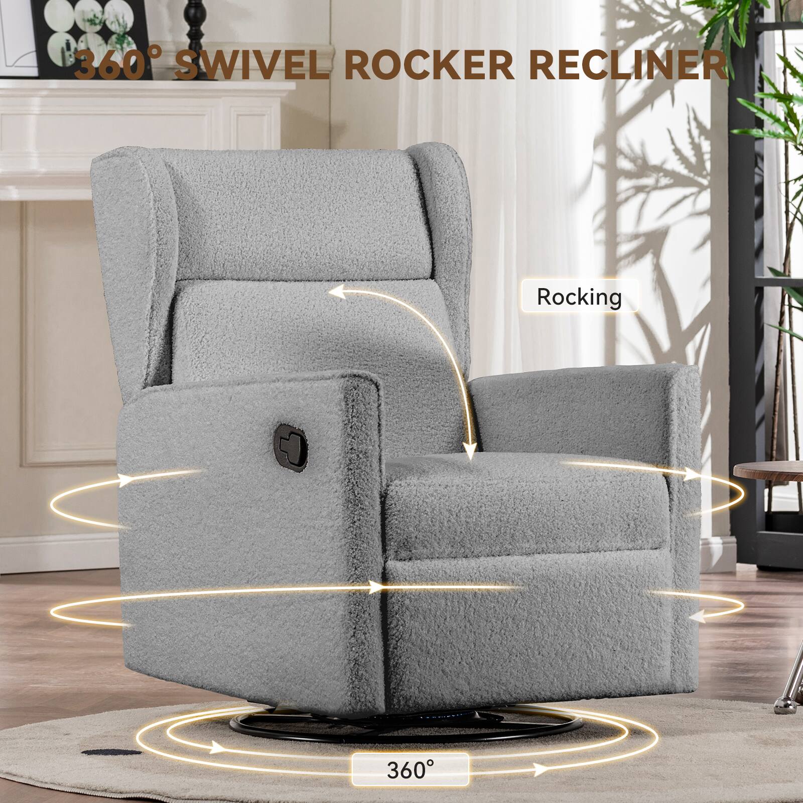360 SWIVEL ROCKER RECLINER Rocking 1 360