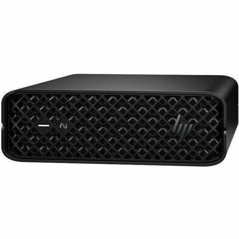 Left. HP - Z2 Mini G1i Workstation - Intel Core Ultra 9 285-32 GB - 1 TB SSD - Mini PC - Black - Intel W880 Chip - Windows 11 Pro - Black.