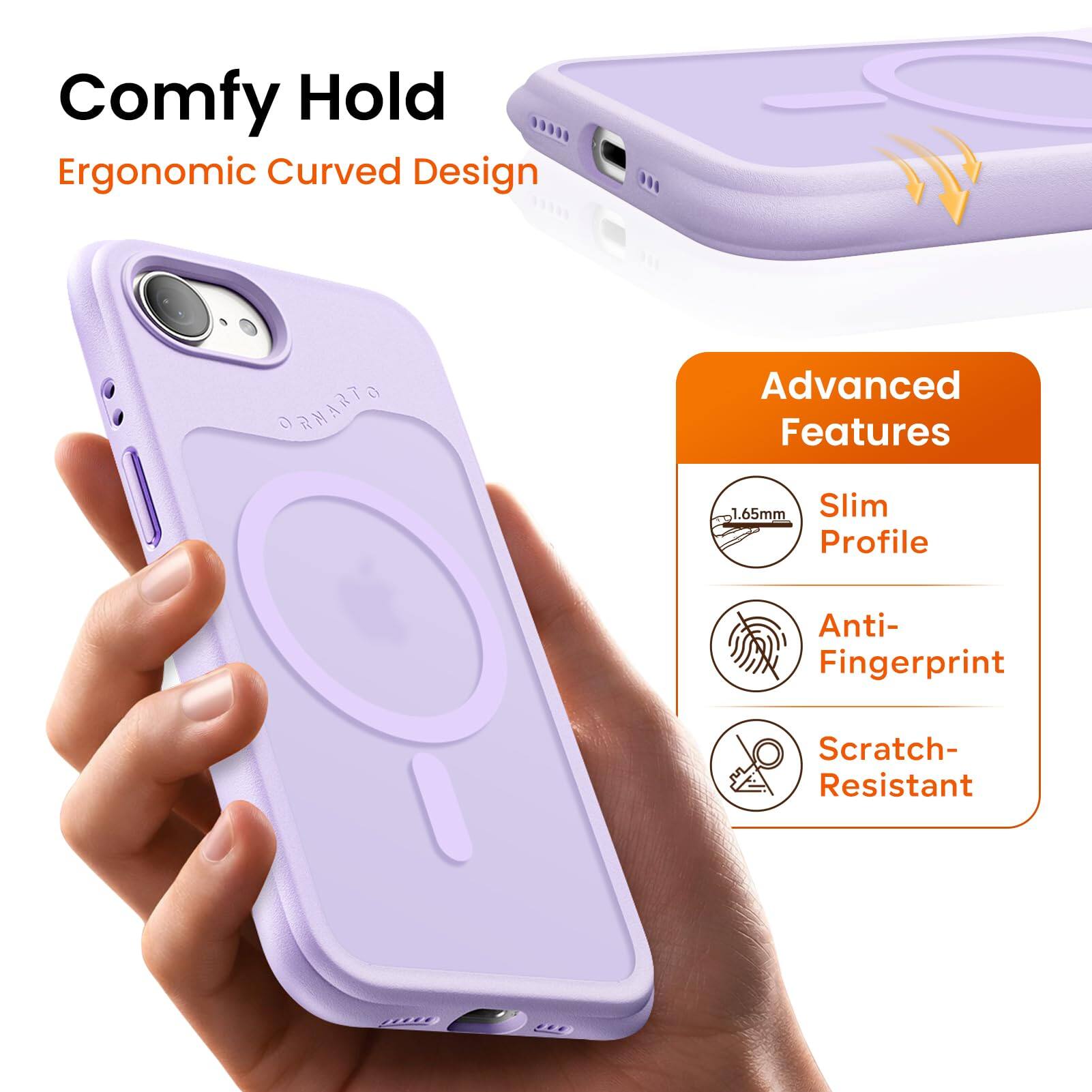 Comfy Hold Ergonomic Curved Design

ORNARTO

Advanced Features
- 1.65mm Slim Profile
- Anti-Fingerprint
- Scratch-Resistant