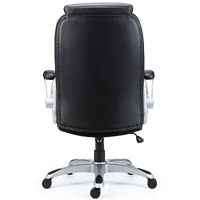 Alt View 3. Staples - Staples Sorina Ergonomic Bonded Leather Swivel Executive Chair, Black (58262) - Black.