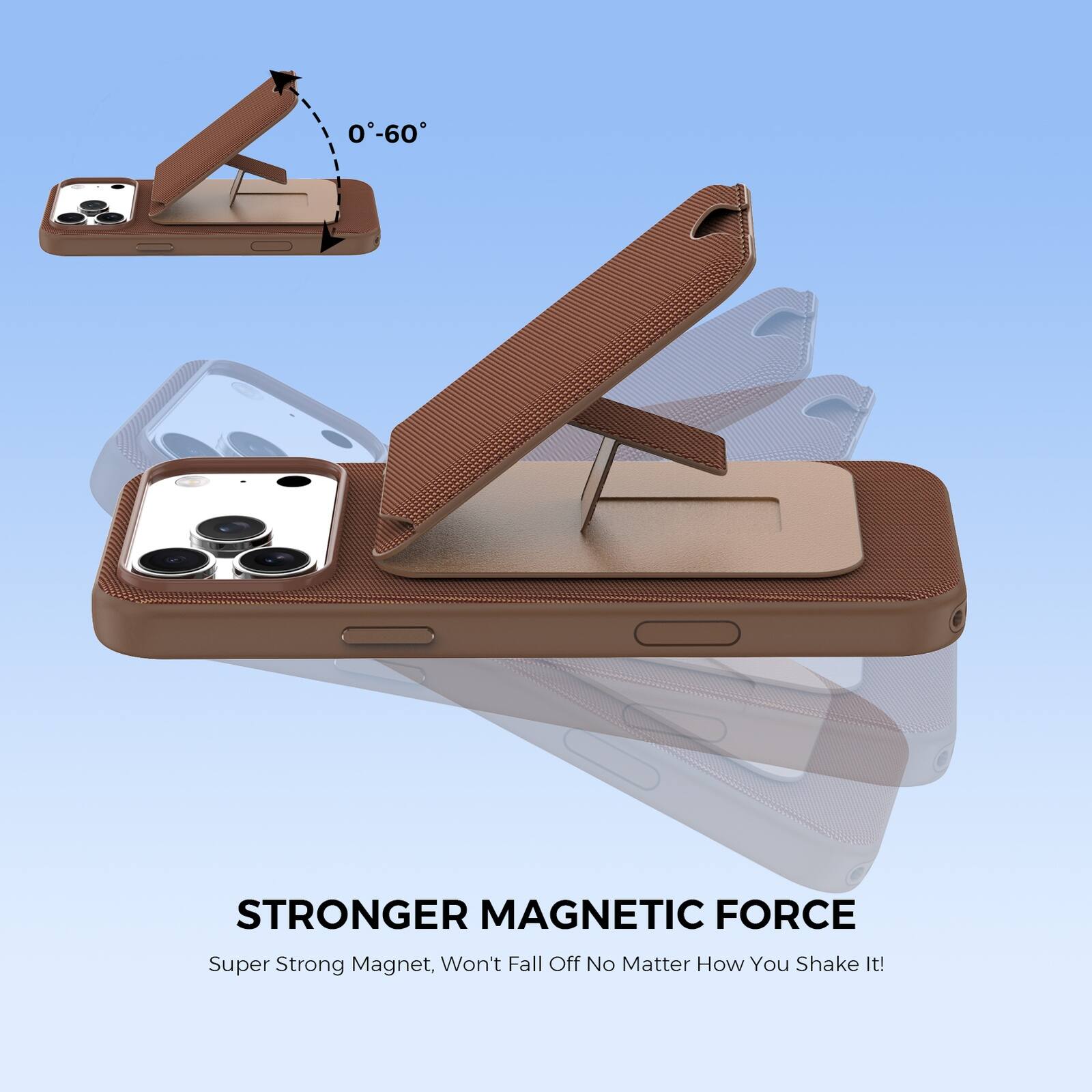 STRONGER MAGNETIC FORCE  
Super Strong Magnet, Won't Fall Off No Matter How You Shake It!