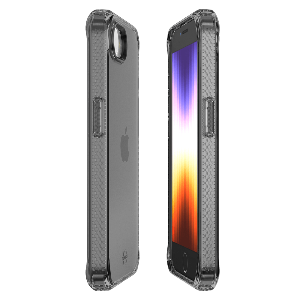 Alt View 2. Itskins - Spectrum_R Clear Case for Apple iPhone 16e / iPhone 15 / iPhone 14 / iPhone 13 - Black.