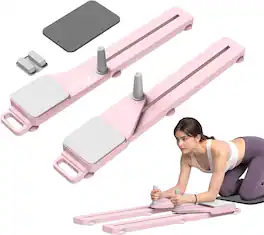 MERACH - Pilates Board, Multifunctional Abdominal Plate, Detachable Ab Trainer Machine with Anti-Slip and Quiet Design - Pink