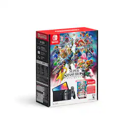 Super Smash Bros. Ultimate Bundle (Full Game Download + 3 Mo. Nintendo Switch Online Membership Included) - $67.98 Value - Nintendo Switch – OLED Model